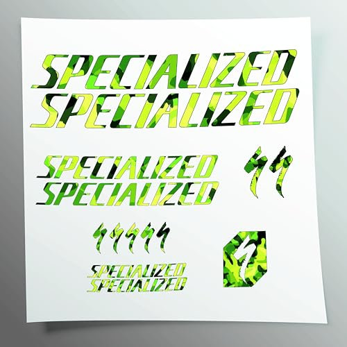 Stickersland® Aufkleber-Set kompatibel mit Rahmen MTB Mountainbike und Helm | Aufkleber-Aufkleber für Fahrräder mit Logos | Stickersland® (Camouflage V3)