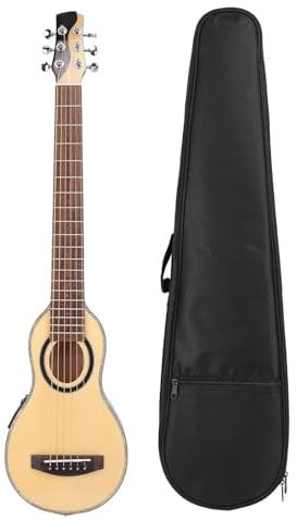 6-saitige Akustikgitarre für Anfänger mit Integriertem Stimmgerät, 32-Zoll-Übungsgitarre Im Klassischen Design mit Schwarzer Tragetasche für Gitarrenliebhaber