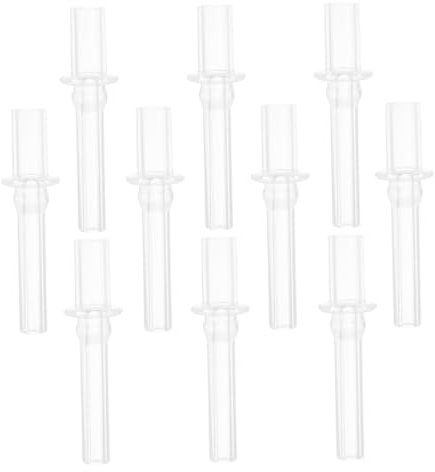 KOMBIUDA 10stücke Wiederverwendbare Trinkhalme Aus Flüssigem Lange Abnehmbare Strohhalmdüsen Für Junge Mädchen Und Kleinkinder Ersatzhalme Für Wasserflaschen Und Trinkbecher