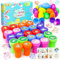 Mjuthy 24 Stück Stempelset - Selbstfärbend Stempel für Kinder mit Kaninchen Briefmarken, Stempelset Tiere, Niedliche Spielzeugstempel aus Plastik, Spiel, Spaß, Hobby und mehr