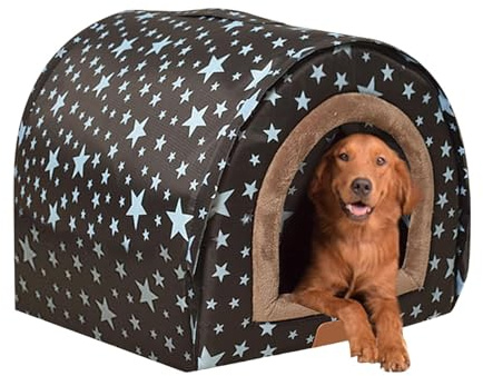 Winddichtes Hundehaus – Winterhaus für große Hunde, tragbare beheizte Hundehütte | Winter-Hundehütte im Freien, ökologischer Hundehütte