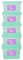 Wham Plastic Storage Boxes With Lids 25L Home Office Stackable Nestable Container Box, Easy fit Underbed Protective Storage Box, 42.5 x 33 x 25.5 cm - Tint Spearmint (Set of 5)