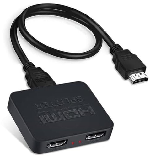 4K Répartiteur HDMI, Affichage sur Deux écrans simultanément Adaptateur répartiteur, pour étendre 2 Moniteurs, Répartiteur de Câble HDMI, pour HDTV HD et Projecteurs