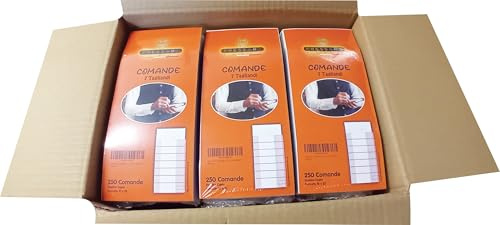 Pressart C7 - Comande Ristorante 7 Coupons, 250 Exemplare - 10 x 22 cm - Durchschreibepapier