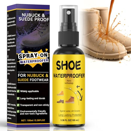 Halldeli Waterproof Spray for Shoes, Shoe Protector Spray, Suede Protector Spray Waterproof for Boots, Sneakers & Leather, Durable Shoe Waterproofing Spray Repels Water & Stains (FS)