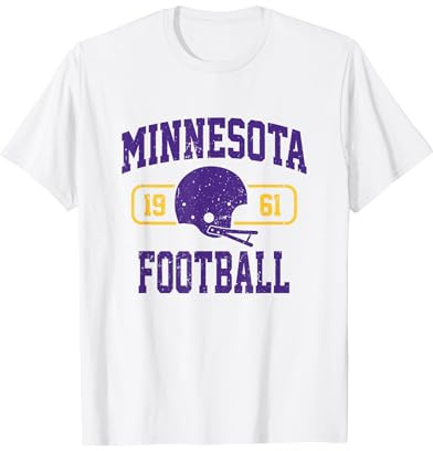 Minnesota Football Athletic Vintage Sports Team Fan Geschenk T-Shirt, Herren, Weiß, 3XL