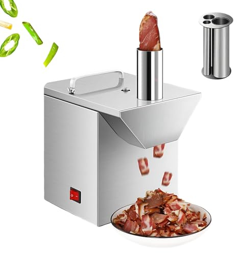 Affettatrice per Salumi, Tagliaverdure Professionale, Regolazione Spessore 0-7 MM, 200 KG/H, Adatta per Pancetta Stagionata, Prosciutto E Rotoli Di Carne Cotta(Straight cut)