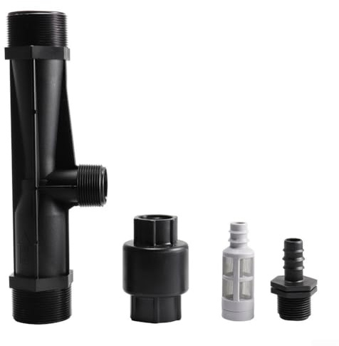 Posheliox Drip Irrigation Mixer Venturi Fertilizer Injector, Allotment Feeding System for Greenhouse, Hose End Applicator for Liquid Plant Food