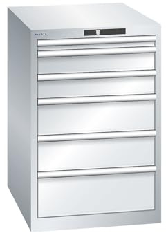 kaiserkraft | ESD-Schubladenschrank | BxTxH 564 x 725 x 850 mm | 6 Schubladen | Traglast 75 kg | lichtgrau