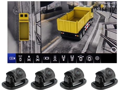 3D 360 Grad Auto Multi-Winkel LKW Rückansicht Kamera 4CH DVR SVM Vogel Auge Surround View Parkplatz System AHD Für RV Bus Van(None)