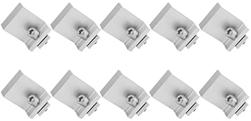 Generic Solar End Clamp Set of 10 Durable Aluminum Alloy Z Bracket for Reliable Rooftop PV Installation