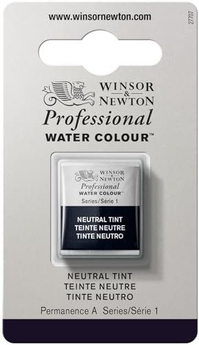 Winsor & Newton Acuarela Profesional - Pintura de Acuarela, Alta Luminosidad, Resistente a la Luz, Calidad de Archivo, 1/2 Godet, Color Tono Neutro