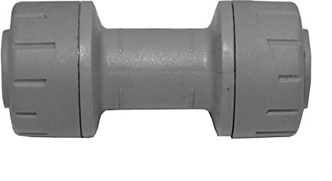 Polyplumb PB015 Straight Coupler, Grey, 15 mm, Set of 10 Piece