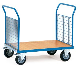 Fetra Transportgeräte mttfg1520 F 400 Wagen Transport mit Mesh, mit 2 Panelen Design, 160 mm Rollen Durchmesser, 1030 mm Länge x 509 mm Breite x 958 mm Höhe