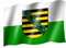 sportfanshop24 Flagge/Fahne Sachsen Staatsflagge/Landesflagge/Hissflagge mit Ösen 150x90 cm, sehr Gute Qualität