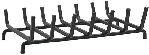 AUBRY GASPARD - Grille Porte-Bûches en Fer Forgé - Coloris Noir - Dimensions 50 x 30 x 14 cm - Résistante à la Chaleur - Idéale pour Entretenir Le Feu - Accessoire de Cheminée Élégant et Fonctionnel