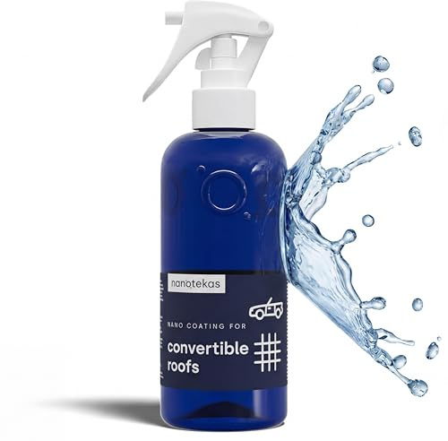 Nanotekas Convertible Top Protectant - Nano Ceramic Coating for Car Roofs - Hydrophobic Coating for Cabrio Tops - Fabric & Vinyl Friendly - 250 ml Long-Lasting Convertible Roof Waterproofing