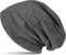 styleBREAKER Damen Beanie Mütze mit edler Strass-Nieten Applikation, Longbeanie Slouch 04024037, Farbe:Dunkelgrau