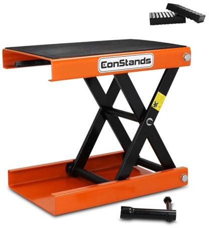 ConStands - Motorrad-Hebebühne für Yamaha XVS 950/1300 A Midnight Star Hydraulisch inkl. 2 Distanzstöcke Orange