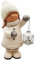 Wichtelstube-Kollektion XXL Deko Figur 40cm Winterkinder Mädchen Weihnachtsfigur Keramikfigur Weihnachten Gartenfigur