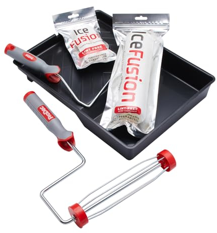 ProDec Advance 6 Piece Ice Fusion 9 inch and 4 inch Set for an Ultra-Smooth Finish Painting with Emulsion and Satin Paints on Interior Walls, Ceilings, Wood and Metal, 4 9