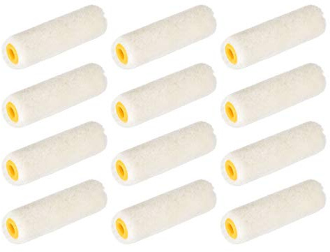 sourcing map Paint Roller Cover 3 Inch 76mm Mini Wool Brush for Household Wall Painting Treatment 12pcs