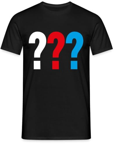 Spreadshirt Die DREI Fragezeichen Logo Männer T-Shirt, M, Schwarz