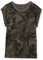 Build Your Brand Femme By112-ladies Extended Shoulder Camo Tee T-Shirt, Motif Camouflage Foncé, L EU