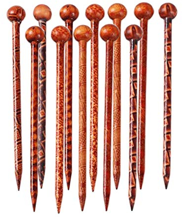chiwanji 12 Chinesisches Haarstab Holz Haarnadel Haarstöcke Haarstift Haar Stäbchen