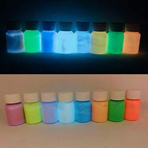 Polyment Peinture lumineuse professionnelle de qualité supérieure – Très lumineuse dans l'obscurité – Couleur fluorescente UV – Couleur murale phosphorescente – Brille dans le noir (100 mI, jaune)