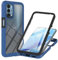 WEIOU Hülle für Oppo A74 5G | A54 5G mit Eingebaute Displayschutz, PC Transparente Back Cover, 360 Grad Stoßfest Schutzhülle TPU Robust Bumper Case Handyhülle. Blau