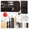 NAMOON 55 Pcs Leather Sewing Kit Leather Working Tools Set DIY Craft Tools with Wool Daubers, Sewing Awl, Stitching Groover, Waxed Thread, Upholstery Repair Kit for DIY Craft Making