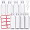 Liftroad Flacon Voyage – 8 Bouteilles 100ml Vides en Plastique Transparent – Kit Voyage Flacons avec 2 Entonnoirs & 8 étiquettes autocollantes pour Bagages à Main, Liquides, Cosmétiques