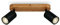 BRILONER Leuchten - Deckenlampe retro mit Holz, 2-flammige Deckenleuchte vintage, 2x GU10 Fassung, verstellbarer LED Spot, rustikaler Deckenspot, Schwarz-Holz, 270x60x85 mm, 2922-025