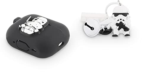 XMBYGY Airpods Pro 2nd Generation Case Cover mit Puppe und Schlüsselanhänger, Cute Skin Design Silikon Ladecase Schutzhülle Zubehör Kompatibel für Airpods Pro 2 Case 2022 (Stormtrooper)