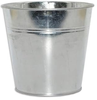 HERSIG - Cubo Metal Grande | Macetero Redondo Metal - 16x11,5x14 cm
