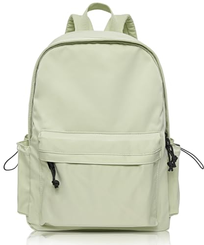 BITUOR School Backpack, Casual Daypack Women, Causal Travel Vacation SchoolBags, 15 Inch Laptop Backpack, High SchoolBag, Work Daypack Lightweight Rucksack School Bookbag for Teenage Girls, Green