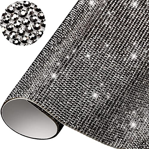 iSpchen Bling Strass Blatt Glitzer Basteln Kristall Aufkleber Glitzersteine selbstklebend Strasssteine Edelstein Blätter DIY Diamant Sticker für Auto Handy Bastel Dekoration