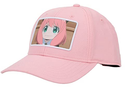 Spy x Family Anya Forger Millennial Pink Baseball Cap mit gebogenem Schirm, Pink, Einheitsgröße