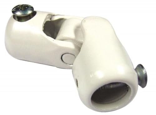 Genouillière finition blanc pour volets roulants 6 pans de 10 mm