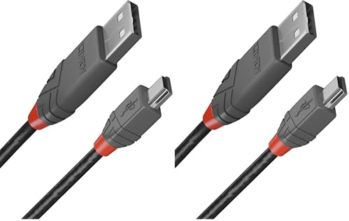 Lindy - Cavo USB a Micro USB 2.0 A/B, Anthra Line 1 Metro, Cavetto con Trasferimento Dati di 480Mbps | Compatibile con TV, Monitor, Tablet, Laptop, Camera | Cavo di Ricarica - Garanzia 10 Anni