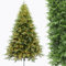 IGOOD Weihnachtsbaum Künstlich [100% Spritzguss] mit Beleuchtung, Nordmanntanne Edle mit 2001 Dicht Spitzen, Naturgetreu Tannenbaum Künstlich 210cm, PE Christbaum mit Metallständer als Weihnachtsdeko