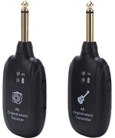 Ricevitore Trasmettitore per Chitarra, Trasmettitore e Ricevitore Wireless per Chitarra 20Hz, Ricevitore e Trasmettitore Wifi per Amplificatore e Chitarra per Chitarra