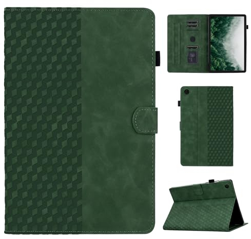 Hülle für Samsung Galaxy Tab A9+/ Tab A9 Plus 11 Zoll 2023 (SM-X210 SM-X215 SM-X216), PU Leder Tablette Schützhülle Multi-Winkel Ständer Cover Case mit Auto Schlaf/Wach für Galaxy Tab A9+ 2023, Grün