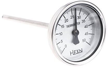 BYUTFA Thermomètre de Tuyau 50/100/150/200/300 ℃ Thermomètre bimétallique Jauge de Moniteur de température en métal pour Utilisation Industrielle de Pipeline