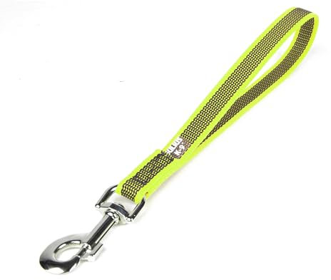 Julius-K9 Color & Gray Kurze Verkehrsleine, 20 mm x 35 cm, Neongrau