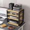 audio rack hifi regal 2/3/4 Etagen, robuste Aufbewahrung für Unterhaltungs-Stereokomponenten – Audio-Tower-Rack mit rutschfesten Füßen – Plattenspieler-Konsole für Büro, Heim-Desktop – einfach zu inst