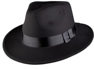 Wicked Costumes Black Swifty Fedora Fancy Dress Accessory Hat
