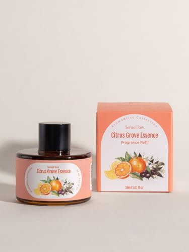SenseFlow Ätherische Öle für Diffuser 30 ml,100% Pure Duftöle, Ätherisches Aromatherapieöl von Erstklassige Qualität, Luft Aroma Öle für Diffusor, Entspannen - Zitrushain-Essenz