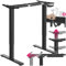 TecTake® Pieds de Table de Bureau réglable en Hauteur en Acier pour Bureau Assis Debout 84-129 x 60 x 71-121 cm Bureau Ergonomique Bureau Ordinateur Pied de Bureau Teletravail Table de Travail